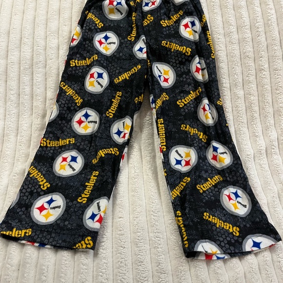 NFL Pittsburgh Steelers Kids Pajama Bottoms Black Yellow Size 4/5 - Picture 1 of 4